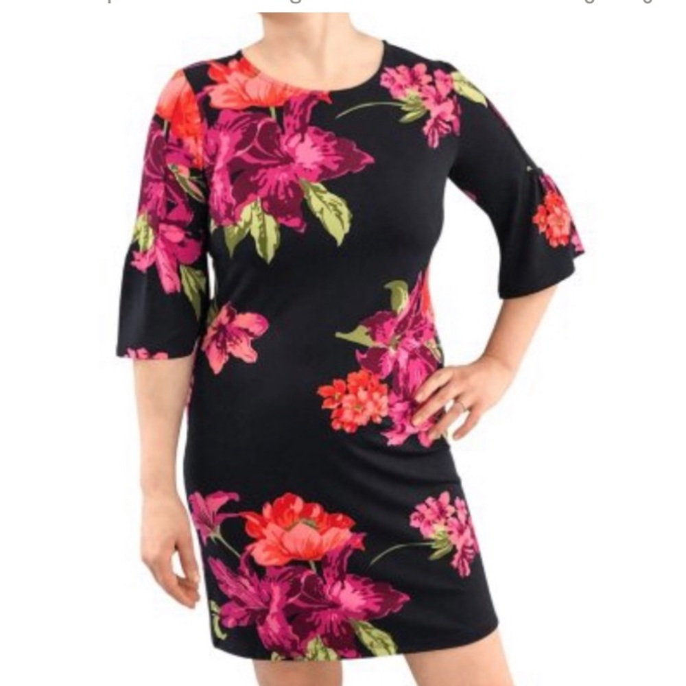 Alexandra + Oak Navy Floral Dress SZ SM